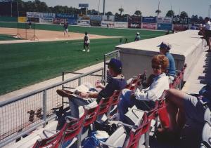 Mom at Rangers Spring Training in Port Charlotte FL - 80's